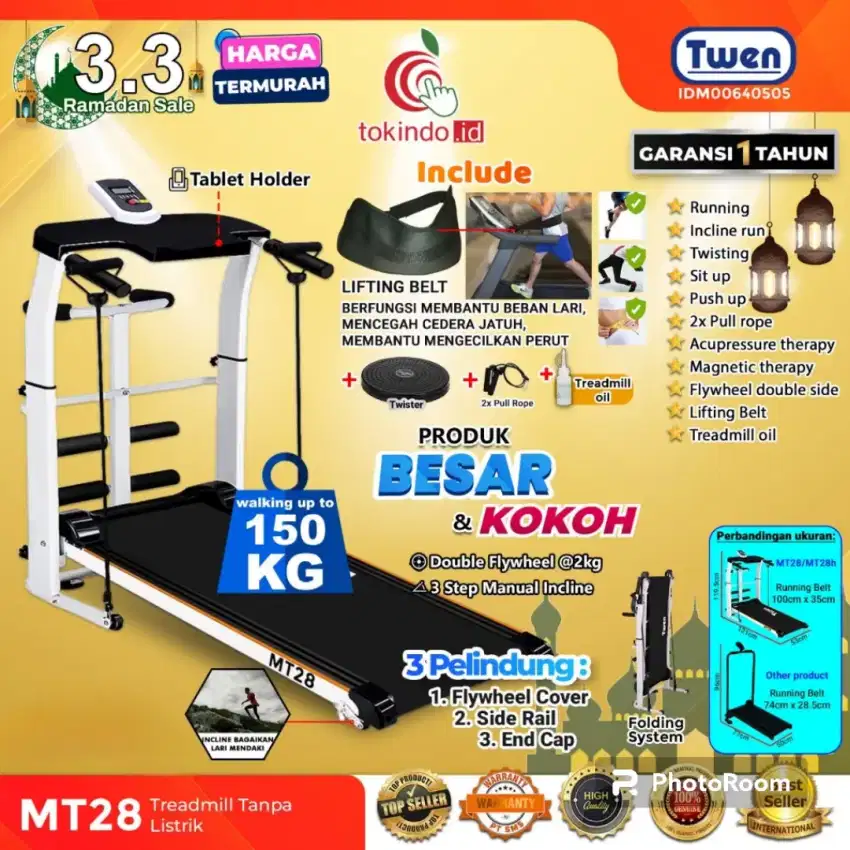 Alat fitnes alat olahraga treadmill MT28