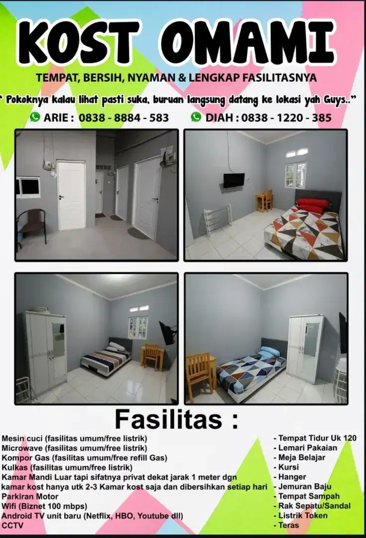 Kosan kos kostan kost kos-kosan Pasar minggu jatipadang Bersih