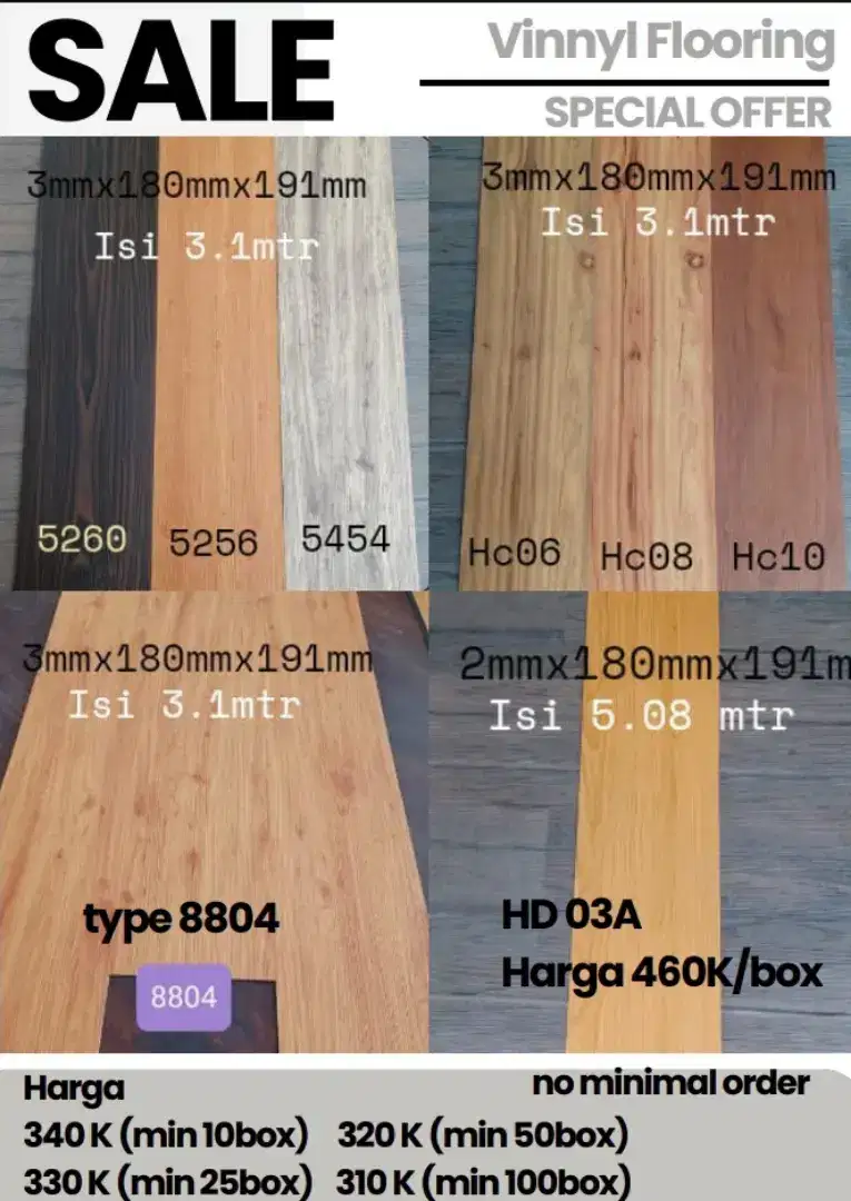 Vinyl lantai kayu langsung pabrik