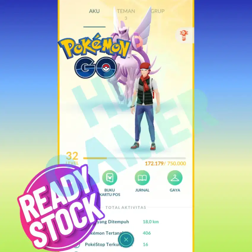Akun Game Pokemon Go Keren tim Kuning Instinct