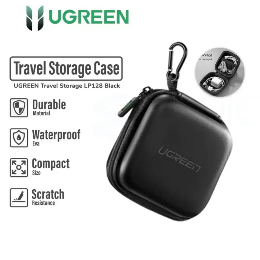 Dompet Hardcase UGREEN MINI - Earphone Charger Flashdisk Organizer Bag