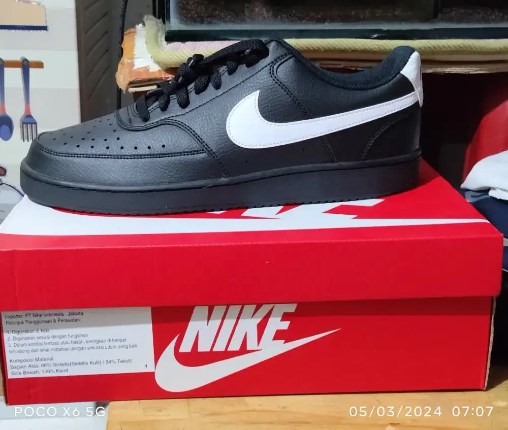 Nike Court Vision Lo Black/White