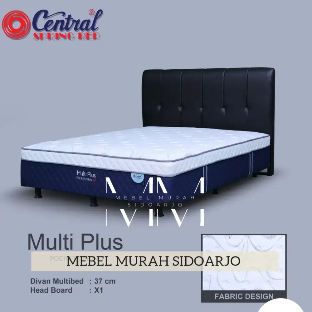 Kasur springbed set multibed central 160x200 multiplus putih empuk