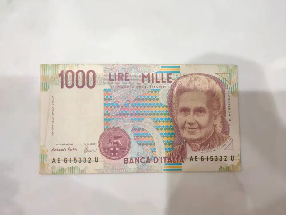 Uang Kuno Montessori Italia Tahun 1990