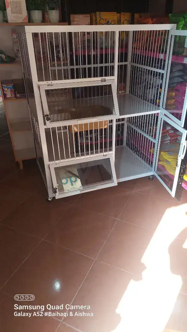 Kandang Kucing Alumunium 2 Kamar