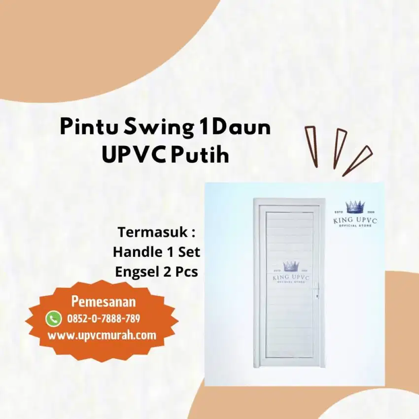 Pintu swing upvc 1 daun