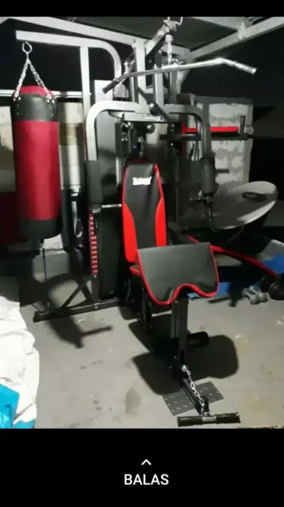 Alat fitnes home gym 3 sisi samsak tinju new