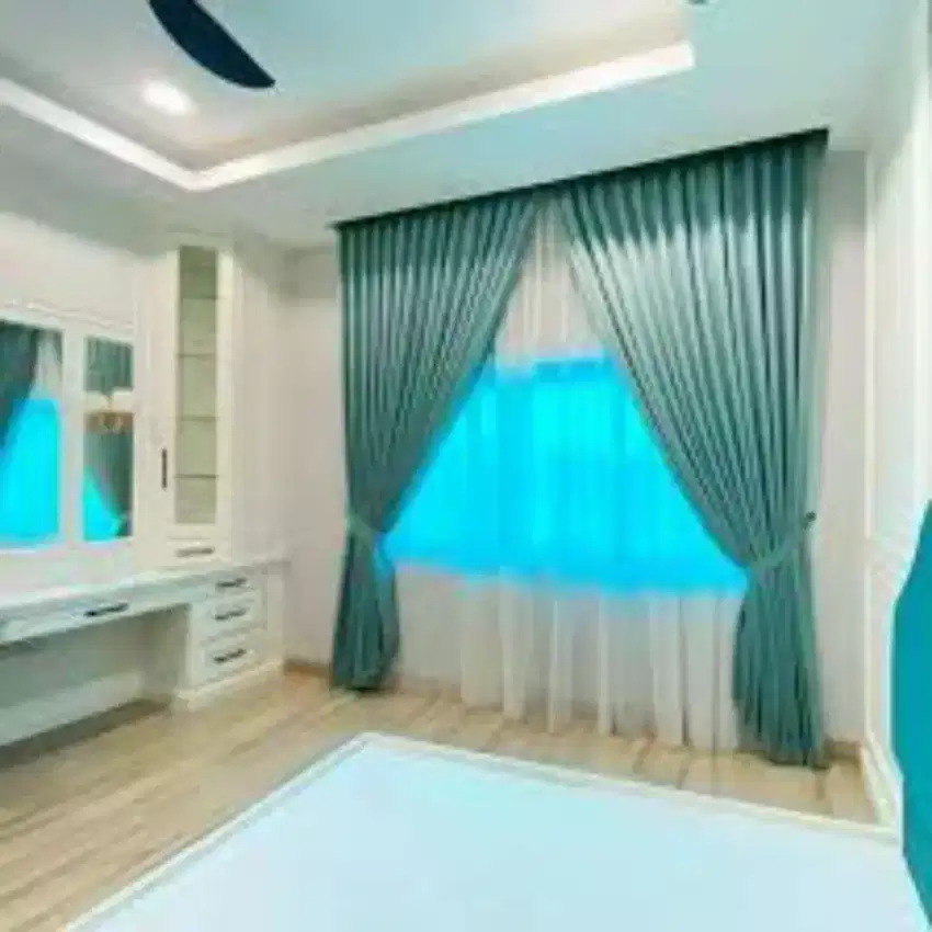 Pemanis jendela gorden kantor gordyn minimalis