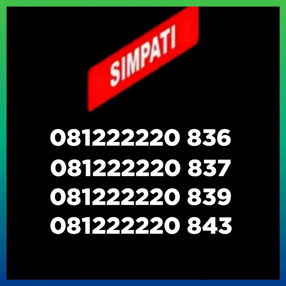 Perdana Nomor Cantik Simpati Telkomsel