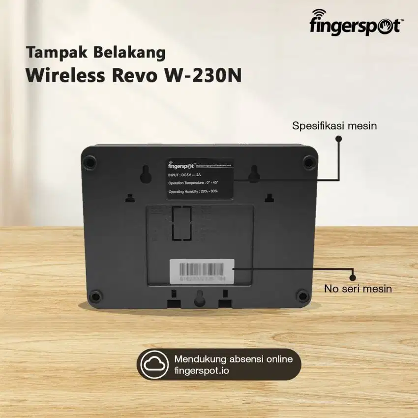 MESIN ABSENSI FINGERPRINT WIFI Berikut PEMASANGAN