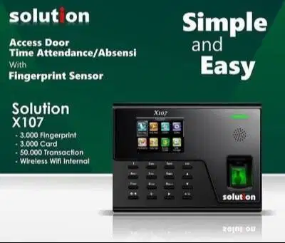 MESIN ABSENSI FINGERPRINT X107 WIFI BERIKUT PEMASANGAN