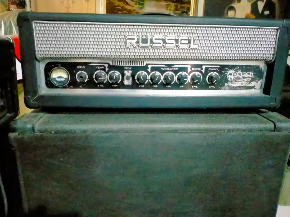 amply gitar Russel Rock 80 cabinet rakitan.