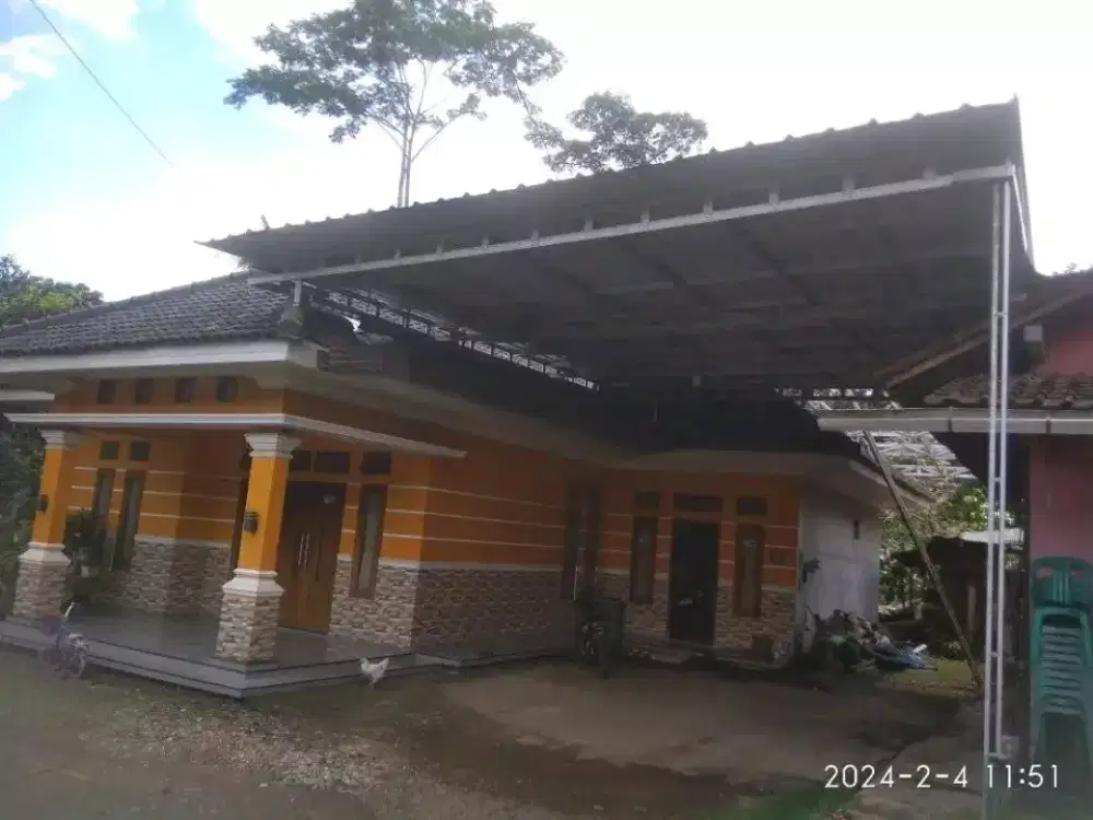 Kanopi atap spandek polos