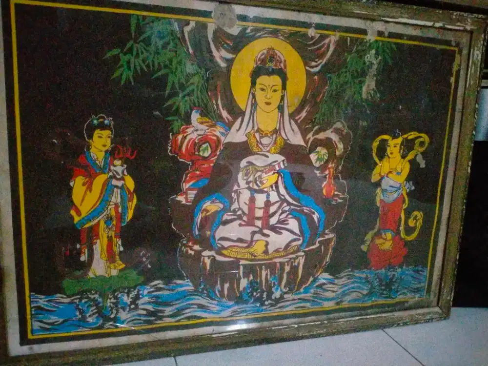 lukisan Dewi Kwan Im Tibet lawas