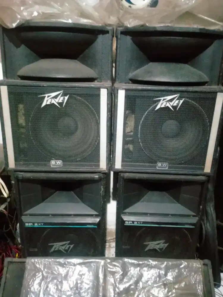 4 buah speker Peavey BW Equipped dan BW SP 2 XT 15 ince