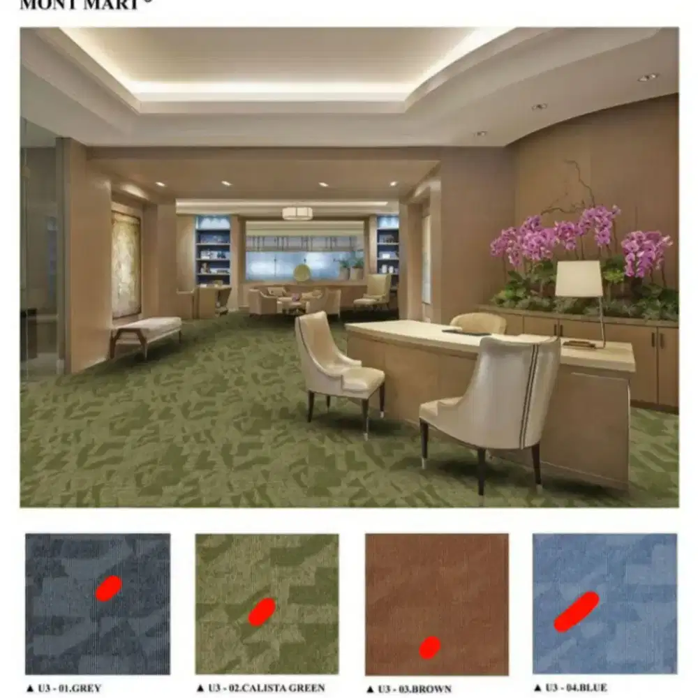 Karpet tile Montmart size 50x50