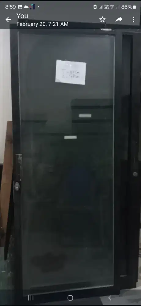 pintu kaca aluminium bekas