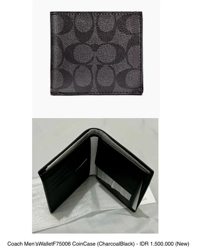 Coach Men’sWalletF75006 (CharcoalBlack)