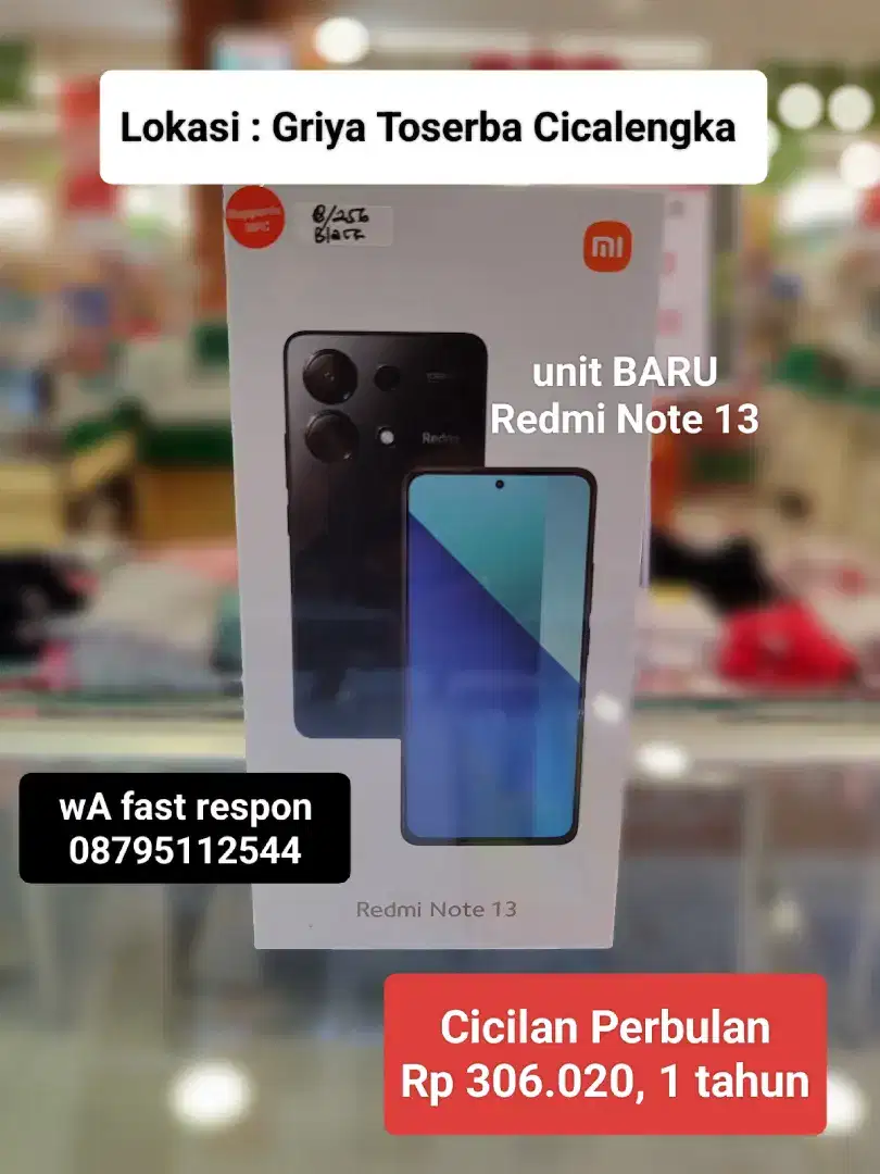 Terbaru Redmi Note 13 garansi Resmi, Bisa di Kredit Cicilan DP 0%