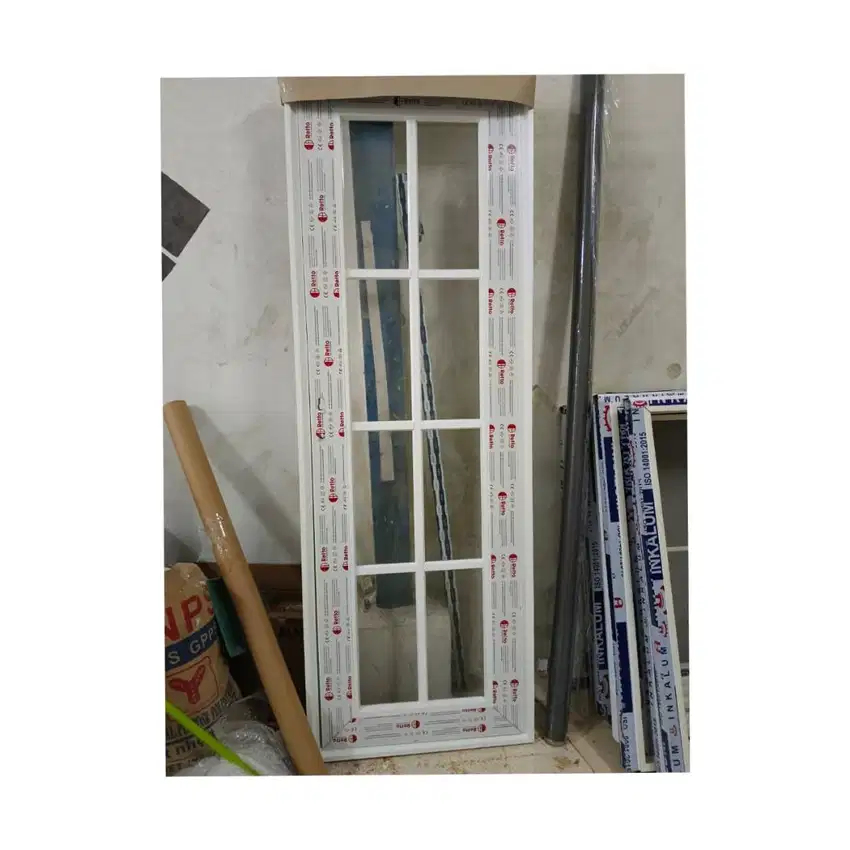 PINTU UPVC RETTO ORNAMEN 8 KACABENING /PINTU KAMAR MANDI UKURAN 70X200