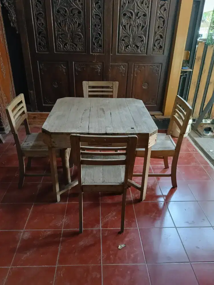 JUAL MEJA KURSI MAYONG JATI ANTIK KUNO