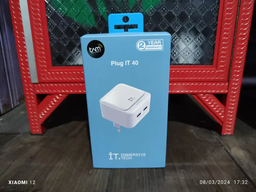 IT Plug Wall Charger 40W 2 Port Type C White Baru