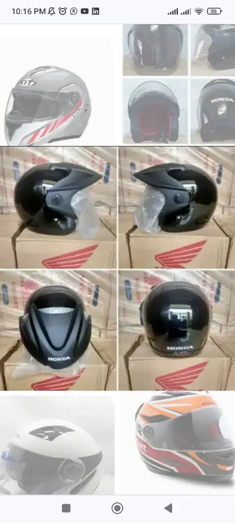 Helm Standar Honda dan Yamaha Baru dari Dealer