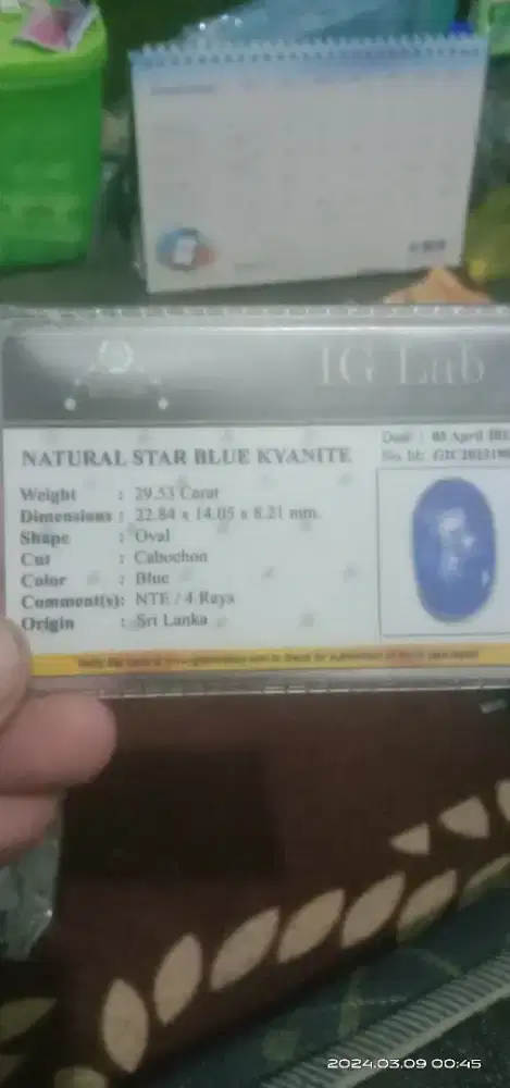 Blue Kyanite Sri Lanka Dimensi dan Crats JUMBO Size