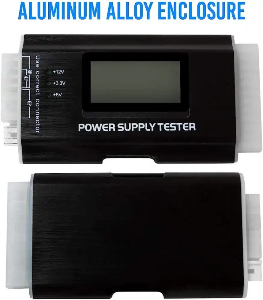PSU Power Supply Tester ATX 20/24Pin LCD Digital Aluminium PC