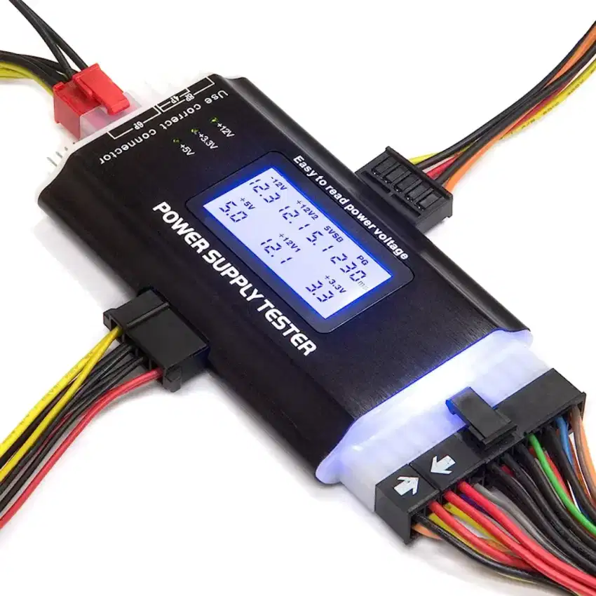 PSU Power Supply Tester Komputer CPU ATX 20/24pin Digital LCD Display