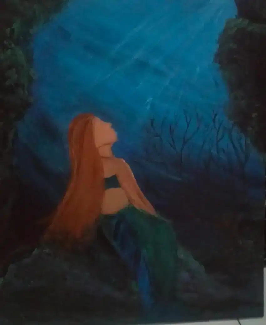 Lukisan Mermaid 50x50