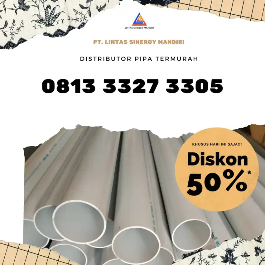 Promo pipa PVC panjang 4meter