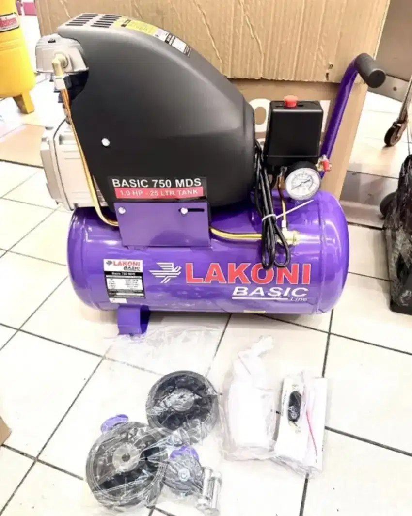 Kompresor Angin Direct 0.75Hp 1Hp 9Ltr 25Ltr Pake Oli LAKONI BASIC