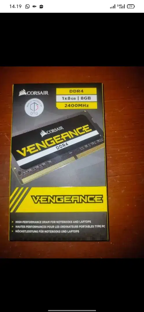 RAM DDR 4 8Gb merk Vengeance