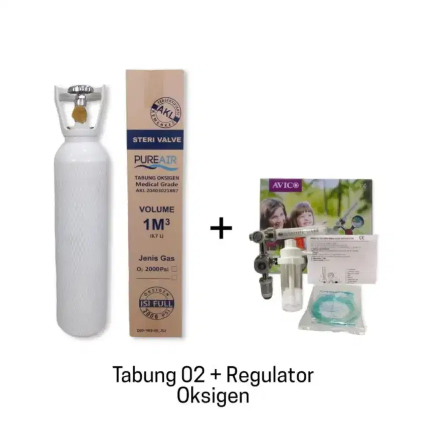 Tabung oksigen 1m3 sama isi + regulator