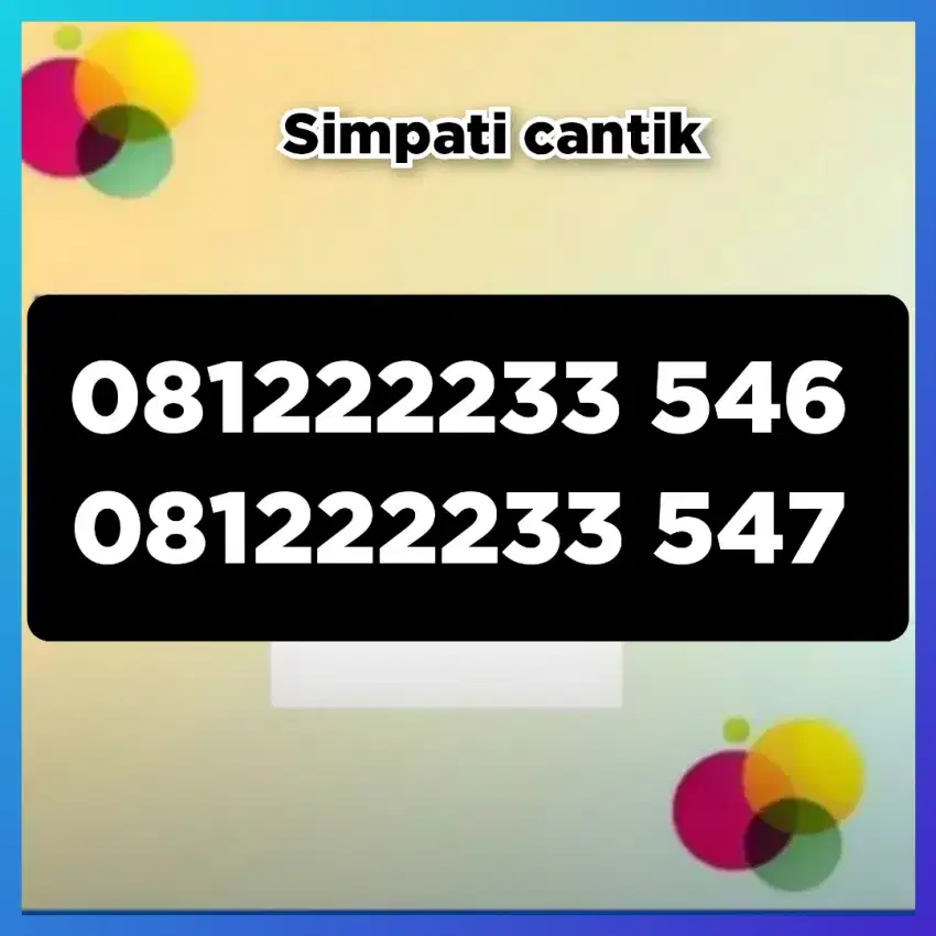 Nomor cantik simpati Telkomsel