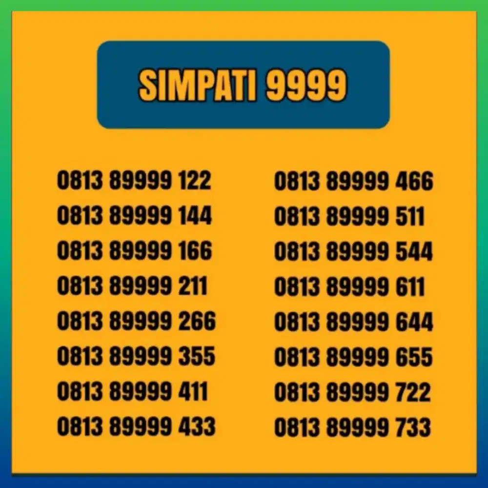 Nomor cantik simpati Telkomsel