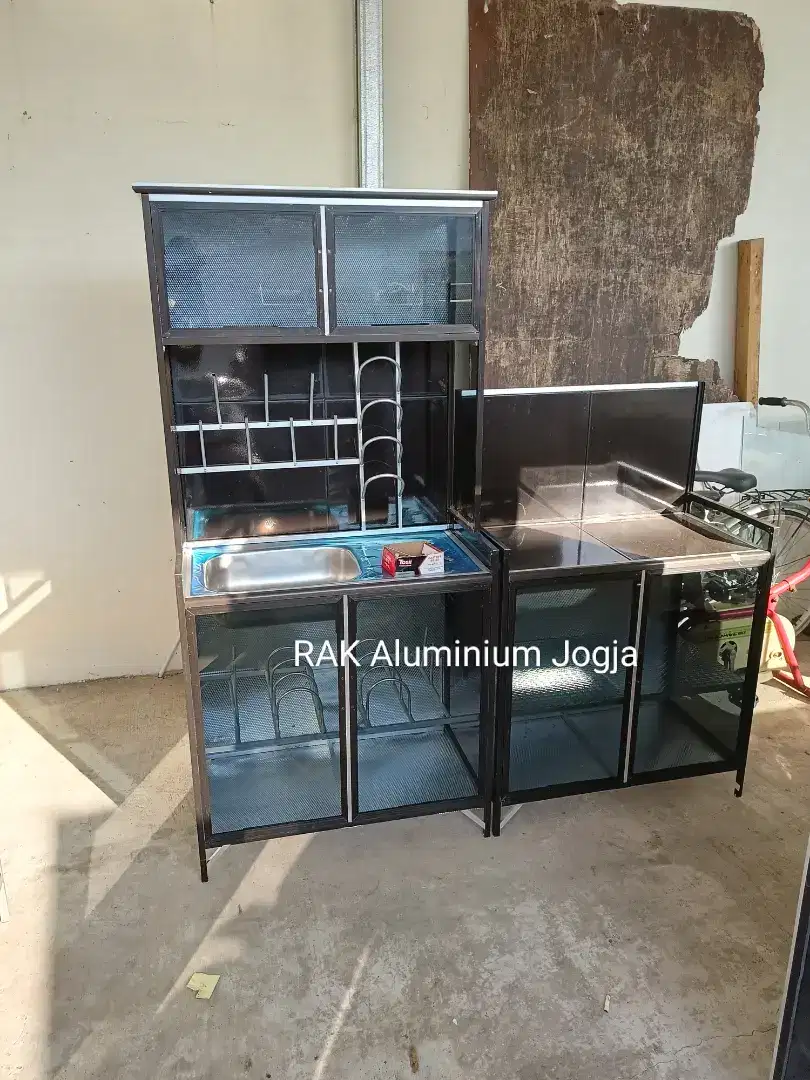 Rak Piring Wastafel kompor 160cm model pisah