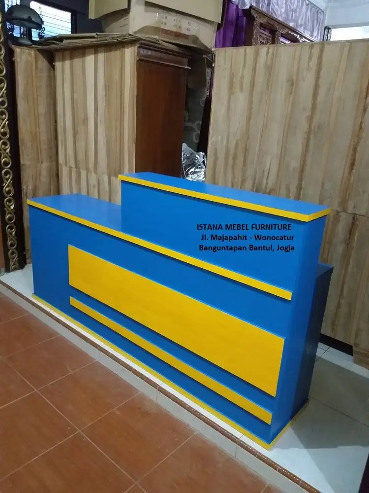 Meja Kasir Toko Lobi Lobbi Resepsionis Laundry Loundry Londry Kayu #SD