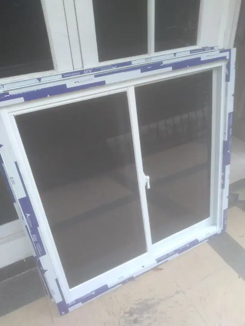 Jendela geser aluminium alexindo uk 120cm x 120cm HARGA TERPASANG COD