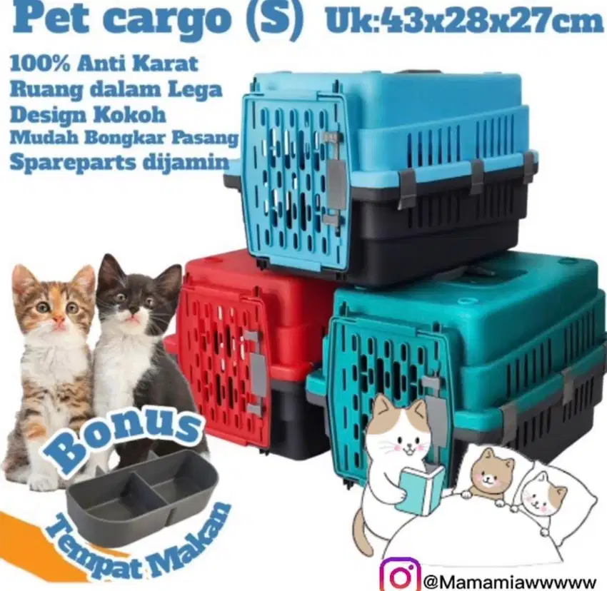 Ecer/grosir pet cargo carrier keranjang kucing