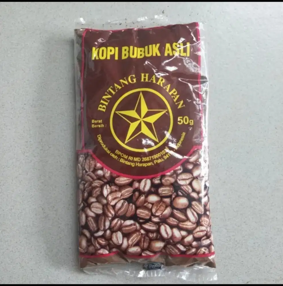 Kopi Robusta Bintang Harapan 50gr Asli Palu