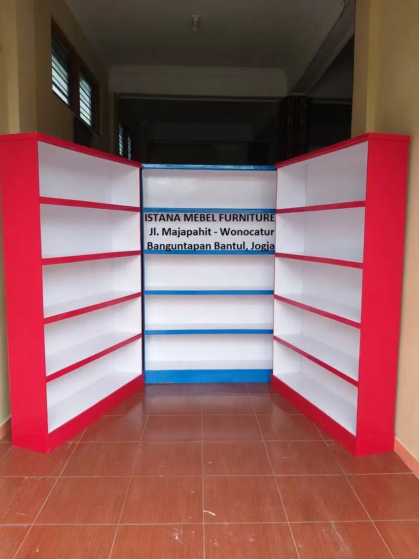 Almari Lemari Rak Display Etalase Laundry Toko Loundry Londry Kayu #SD