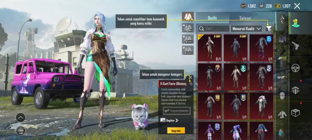 Dijual akun pubg X suit  ( fiore lvl 3 & Posseidon lvl 3)