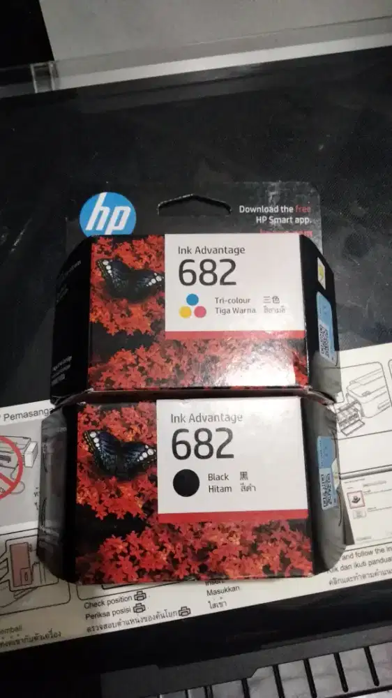 Catridge tinta baru dan bekas original