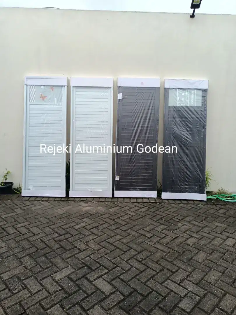 Pintu kamar mandi aluminium asli jamin tebal