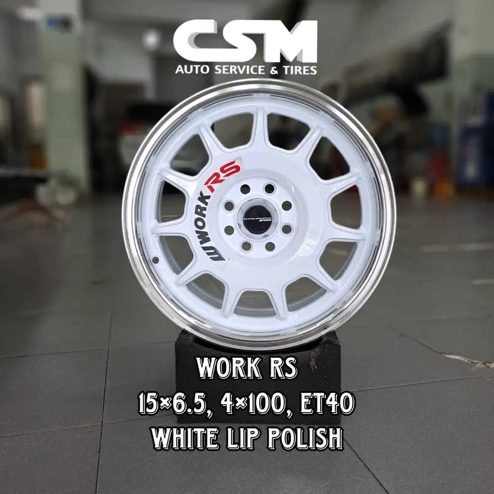 Velg Work RS R15, White for Agya, Ayla, Brio, Cayla, Sigra, Mobilio