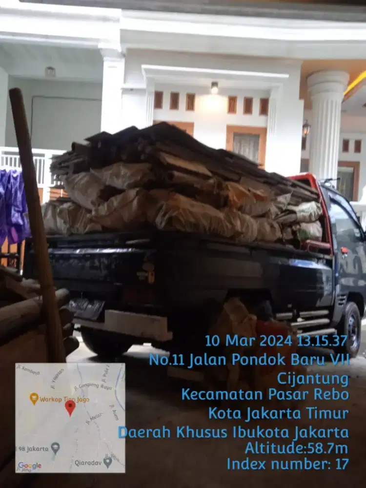Jasa puing bangunan,urugan tanah,genteng bekas,kayu bekas dll