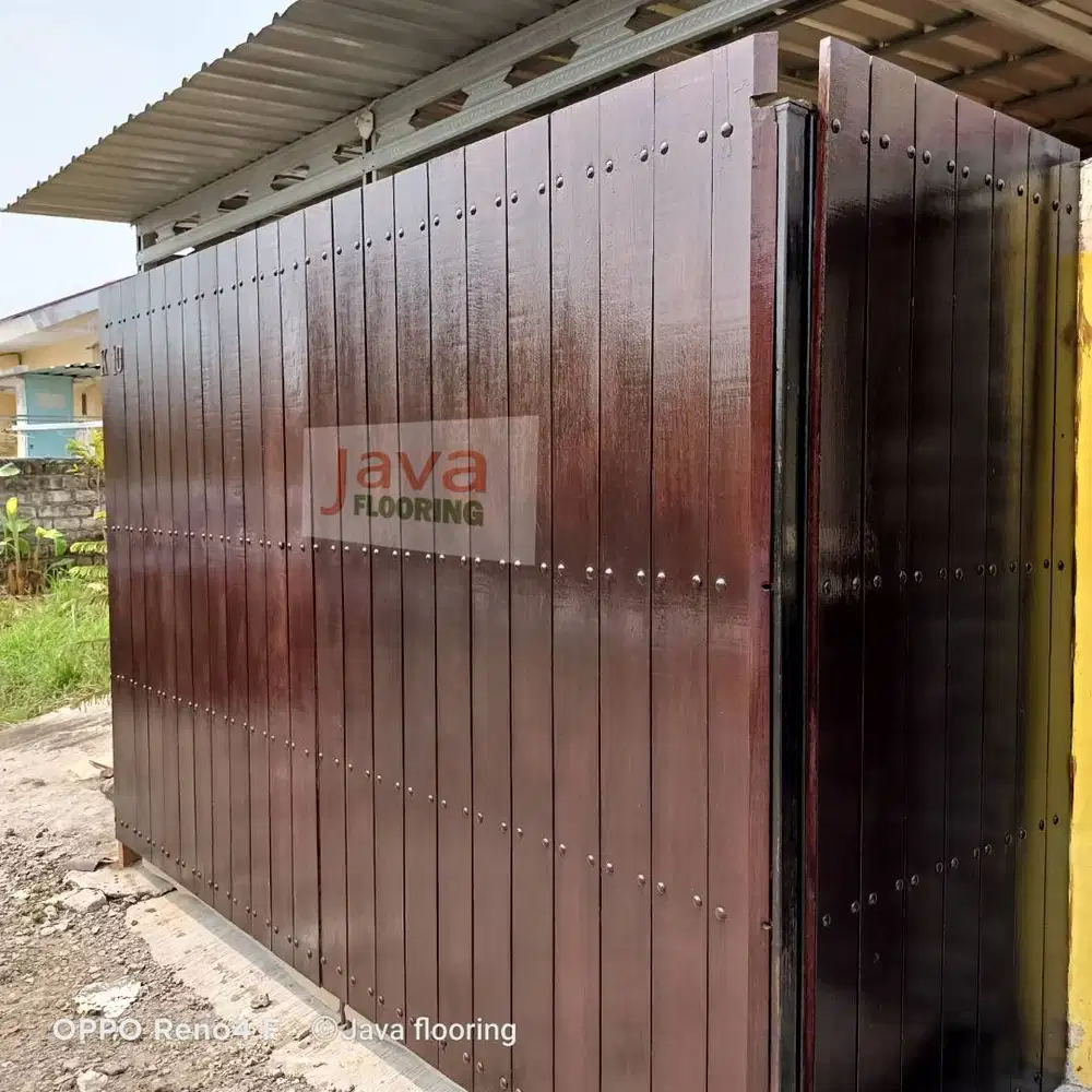 Parquet Pagar Kayu Solid Flooring / Wooden Gate / Gerbang Kayu