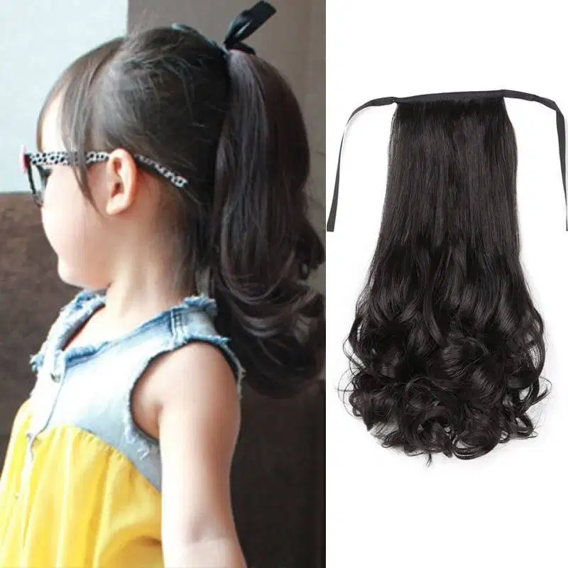 Wig Ponytail Anak Rambut Palsu Extension Hair Clip Ponytail 38cm